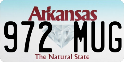 AR license plate 972MUG