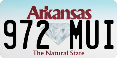 AR license plate 972MUI