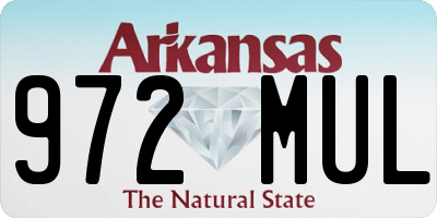 AR license plate 972MUL