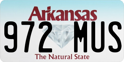 AR license plate 972MUS