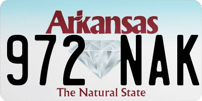 AR license plate 972NAK