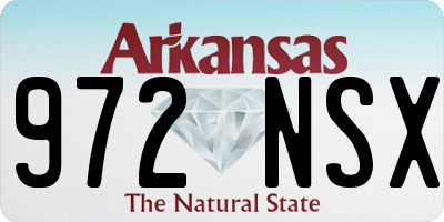 AR license plate 972NSX