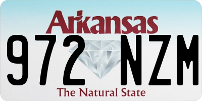 AR license plate 972NZM