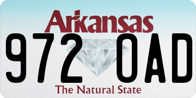 AR license plate 972OAD