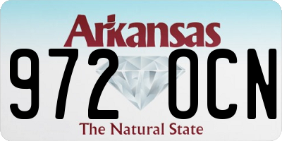 AR license plate 972OCN