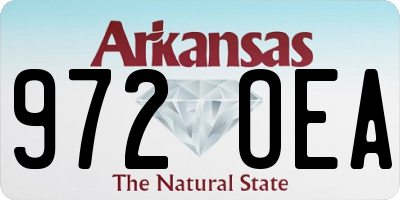 AR license plate 972OEA