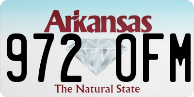AR license plate 972OFM