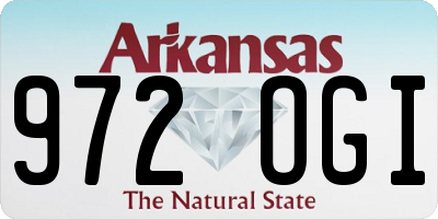 AR license plate 972OGI
