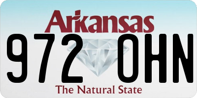 AR license plate 972OHN