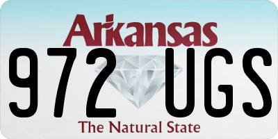 AR license plate 972UGS
