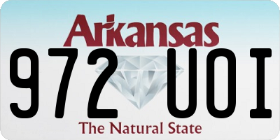 AR license plate 972UOI