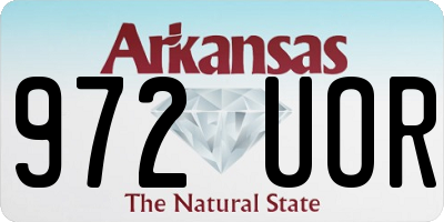 AR license plate 972UOR