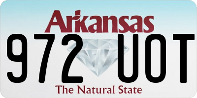 AR license plate 972UOT