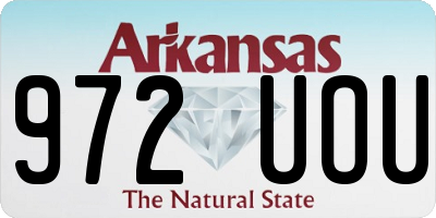 AR license plate 972UOU