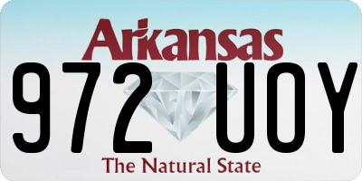 AR license plate 972UOY