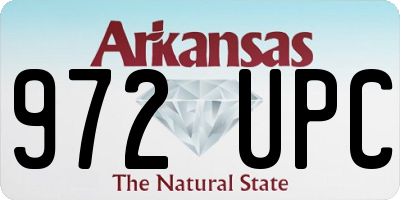 AR license plate 972UPC