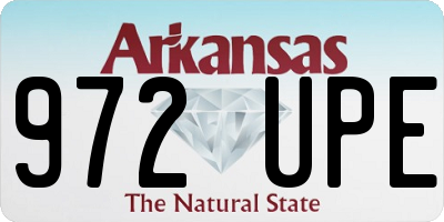 AR license plate 972UPE