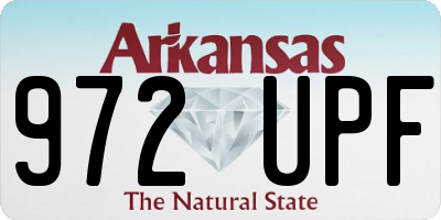 AR license plate 972UPF