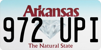 AR license plate 972UPI