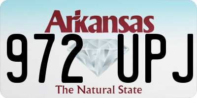 AR license plate 972UPJ