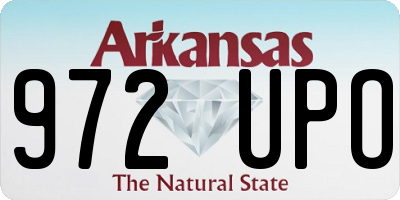 AR license plate 972UPO