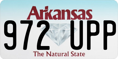 AR license plate 972UPP