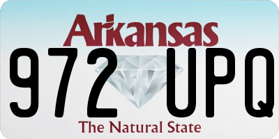AR license plate 972UPQ
