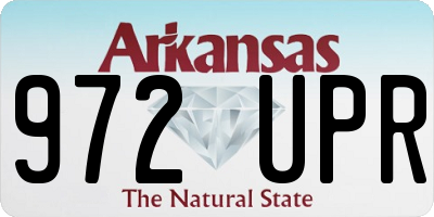 AR license plate 972UPR