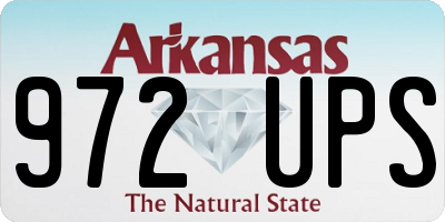 AR license plate 972UPS