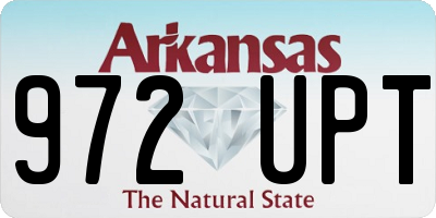 AR license plate 972UPT