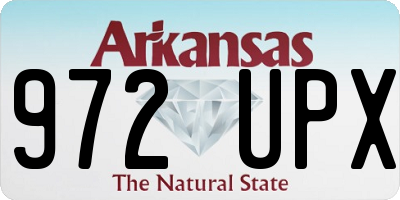 AR license plate 972UPX