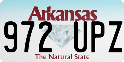 AR license plate 972UPZ