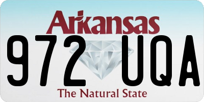 AR license plate 972UQA