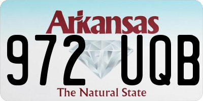 AR license plate 972UQB