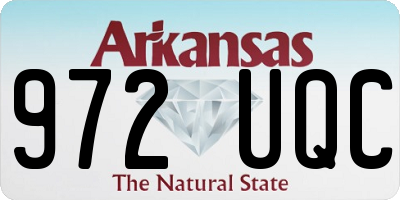 AR license plate 972UQC