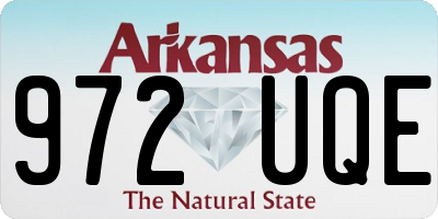 AR license plate 972UQE