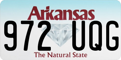 AR license plate 972UQG