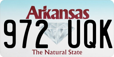 AR license plate 972UQK