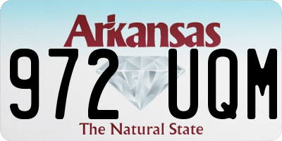 AR license plate 972UQM
