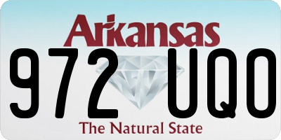 AR license plate 972UQO