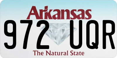 AR license plate 972UQR