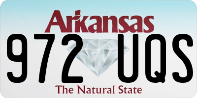 AR license plate 972UQS
