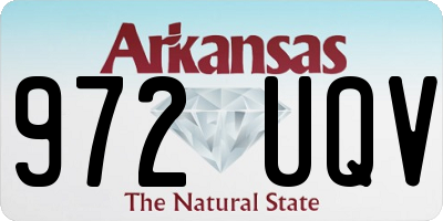 AR license plate 972UQV