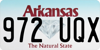 AR license plate 972UQX