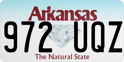 AR license plate 972UQZ