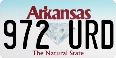 AR license plate 972URD