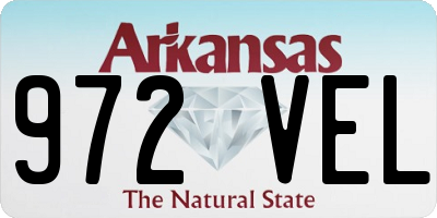 AR license plate 972VEL