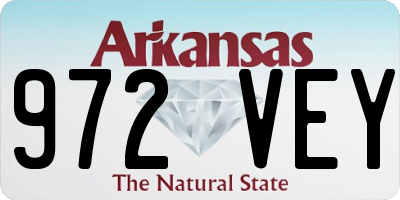 AR license plate 972VEY