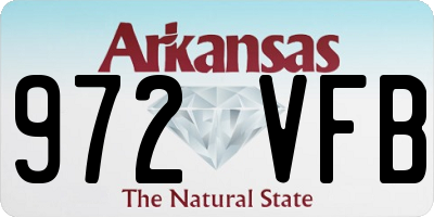 AR license plate 972VFB