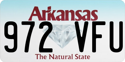 AR license plate 972VFU